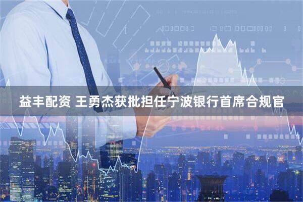益丰配资 王勇杰获批担任宁波银行首席合规官